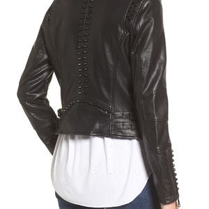 Vigoss Faux Leather Moto Studded Jacket,bear new